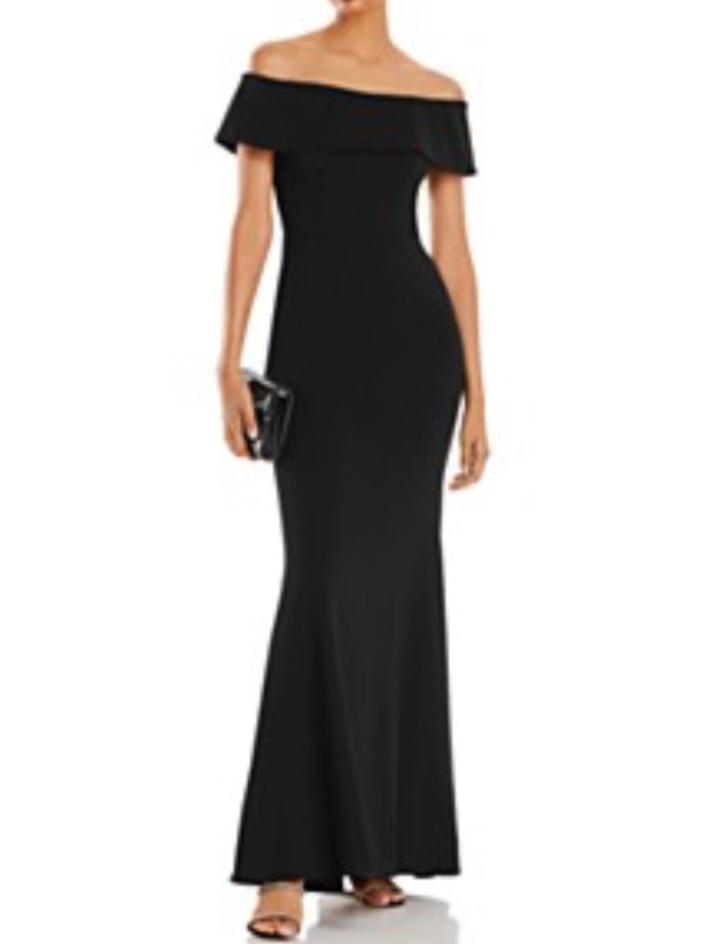 Off the Shoulder Aqua Formal Black Maxi Dress Size 6 Like New